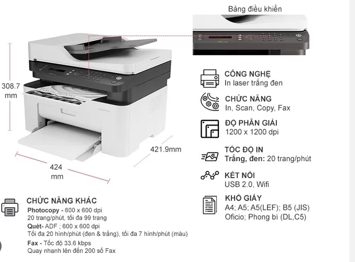 Máy in Laser đa năng HP 137fnw-4ZB84A